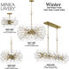 Winter 12 Light 39 inch Soft Brass Island Chandelier Ceiling Light